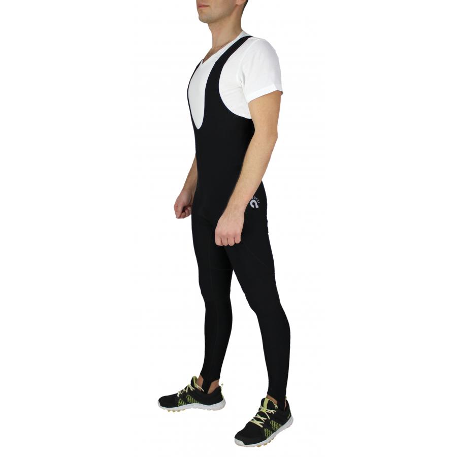 Herren Radhose Lang Radlerhose Fahrrad Trägerhose Coolmax